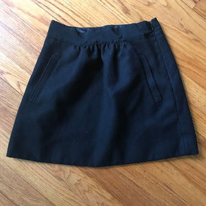 J.Crew Black Wool Mini Skirt